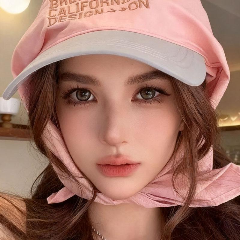Letter Strap Headscarf Hat Fashionable Versatile Baseball Cap