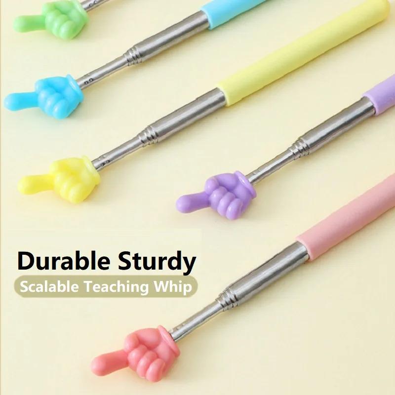 3pcs Telescopic Reading Finger Stick Whip Command Stick Click To Read Teaching Aids Teachers Classroom Tool Pointer Finger Stick