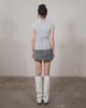 Yeolin Vintage Low Waist Mini Skirt (Charcoal)