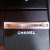 Used CHANEL Hair Barrette Pink Heart Stone