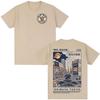 Shibuya Tokio Illustration Doppelseitiger Druck T-Shirt Retro Japanischer Stil Stadtlandschaft T-Shirt Kurzarm Baumwolle Freizeit T-Shirts