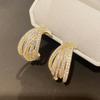 Lady Stud Earrings, Cross-layer Line Design Jewelry, Fashionable Personality Internet Celebrity Style Earrings