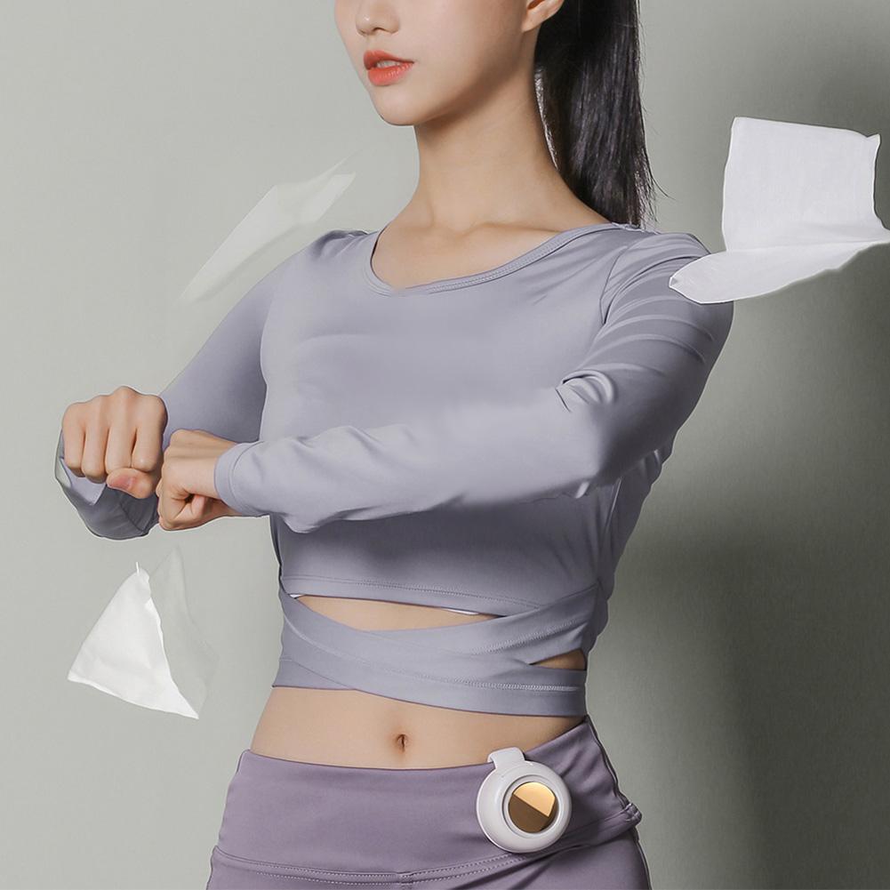 Mini Waist Fan with 3 Speeds Handheld Fan Rechargeable Battery Personal Body Fan for Outdoor Work Hiking Travel