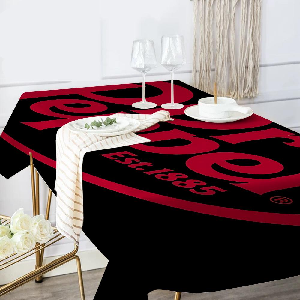 D-Dr Pepper Tafel Vlekbestendig Decoratief Wasbaar Polyester Tafelkleden Voor Eettafel Feesten En Bruiloft 90x140cm