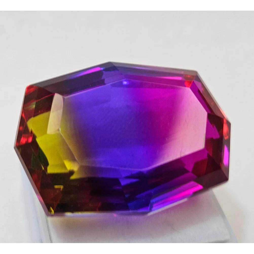 Natural Ametrine Bi-Color For Gift Purpose Fancy Cut 80+ Ct Stunning Gemstone