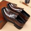 Fashion 2025 Spring New Designer Leather Shoes for Men Solid Color Fashion Casual Platform Loafers Man High Quality Dress Shoes Male
