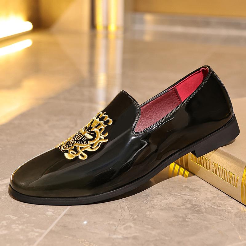 

2025 Новые мужские туфли-оксфорды Дизайнерские вышитые мокасины Роскошные Высококачественные Мужские Повседневные Туфли Модные Лакированные Лоферы Мужские 48