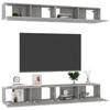 TV Stand - Maison Exclusive - Concrete Grey - Engineered Wood - 100 X 30 X 30 Cm