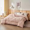 Muxinzi Peach Pink Grid Cozy Duvet