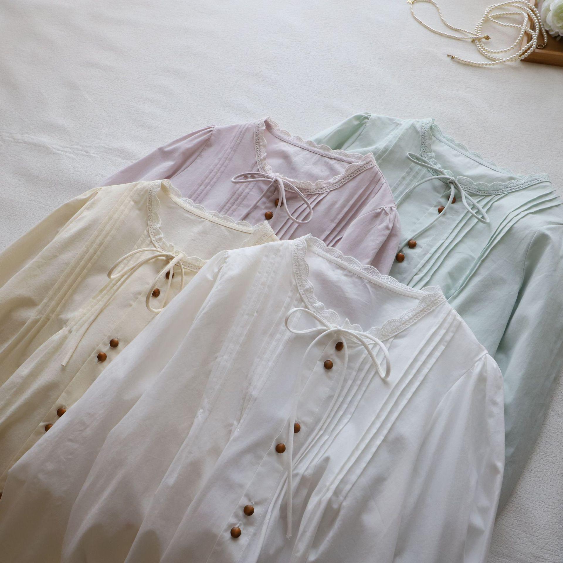 

2025 Spring Korean Style Women s Heavy Duty Pleated Long Sleeve Blouse One Size фиолетовый