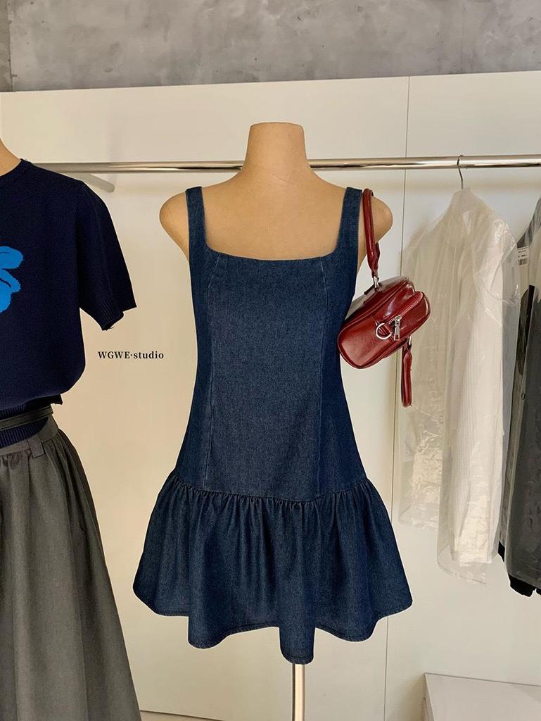 Retro Sleeveless Slimming Denim Dress - WGWE8741 Spring/Summer Collection