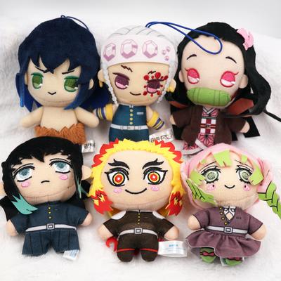 Demon Slayer: Kimetsu No Yaiba Anime Kamado Neko Rengoku Kyoujurou Tokitou Muichirou Ui Tengen Plush Keychain Toys Gift