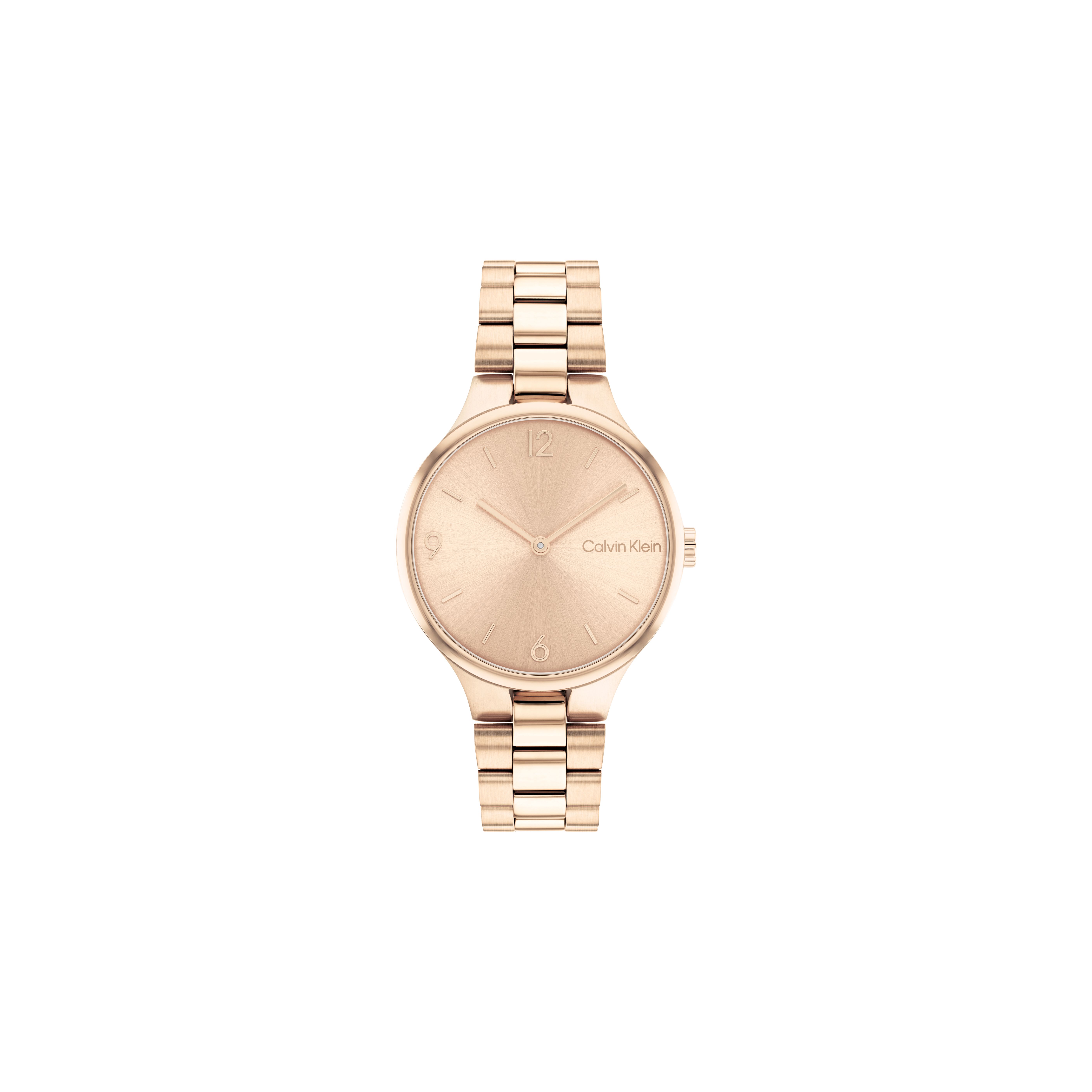 Calvin Klein Eternity Series Watch Quartz Movement Gold Plated Steel Bracelet Gold Dial Women watches 25200131 Regular Watch Box,Gold Dial