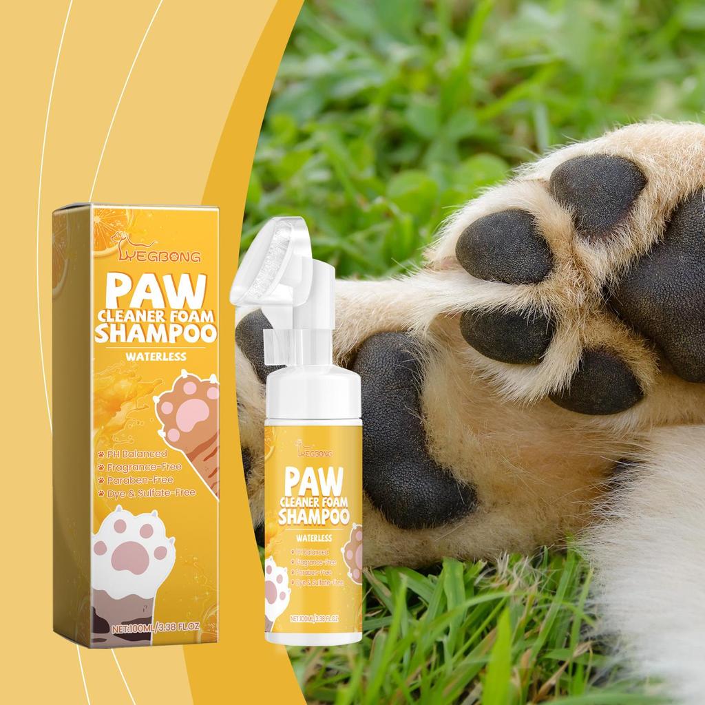 Yegbong Pet Paw Foam Cleaner Pet Cleaning Care Moisturizing Nourishing Moisturizing Cat and Dog Paws