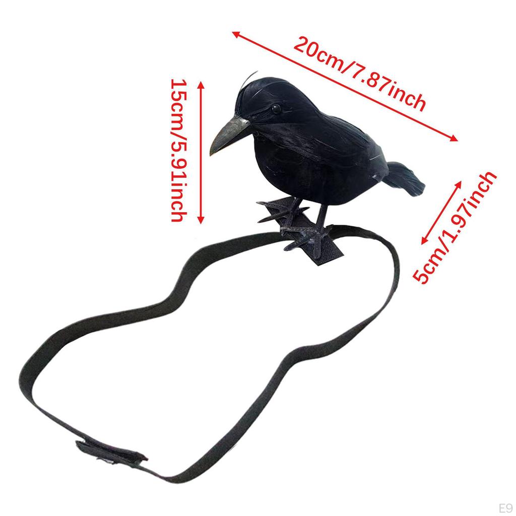 Halloween Crow Handmade Theme Party Realistic Ornament Feathered