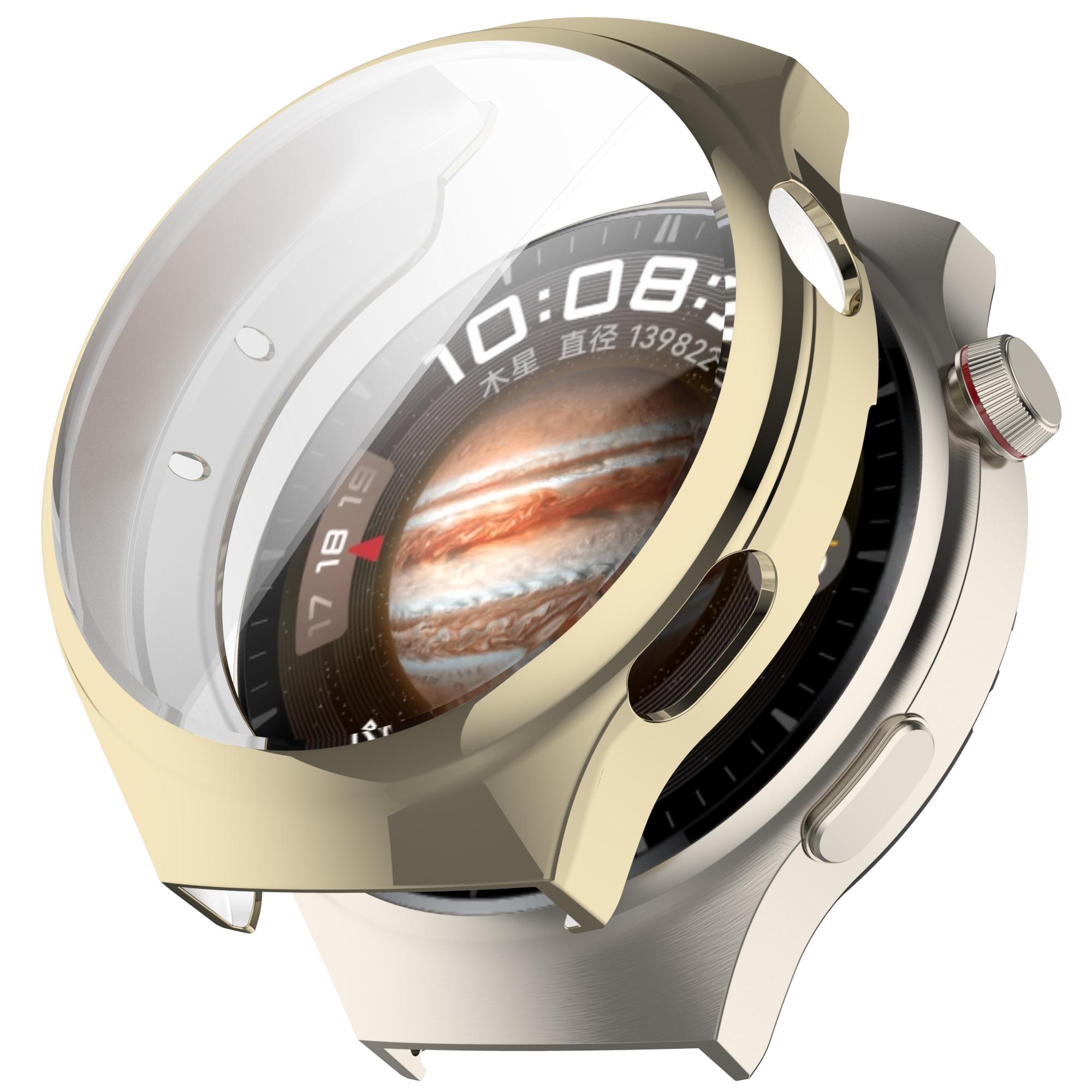 

Чохол з ТПУ з повним покриттям Для годинника Huawei watch 4 Захисна плівка для екрана Для годинника Huawei watch 4 pro Захисний чохол для смарт-годинника Huawei watch 4Pro блідий колір золота