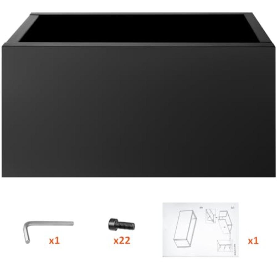 32x16x16 Large Metal Planter Box Heavy-Duty Rust Resistant Steel Planter with Drainage Hole Modern Rectangular Planter for Outd