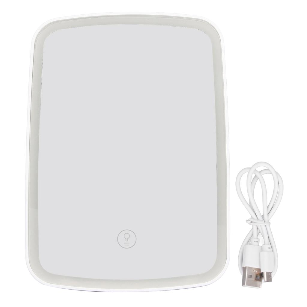 LED Cosmetic Mirror Desktop HD 3 Color Lighted Folding Cosmetic Vanity Mirror for Home