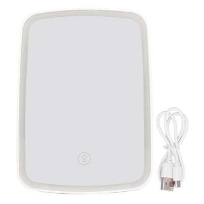 LED Cosmetic Mirror Desktop HD 3 Color Lighted Folding Cosmetic Vanity Mirror for Home