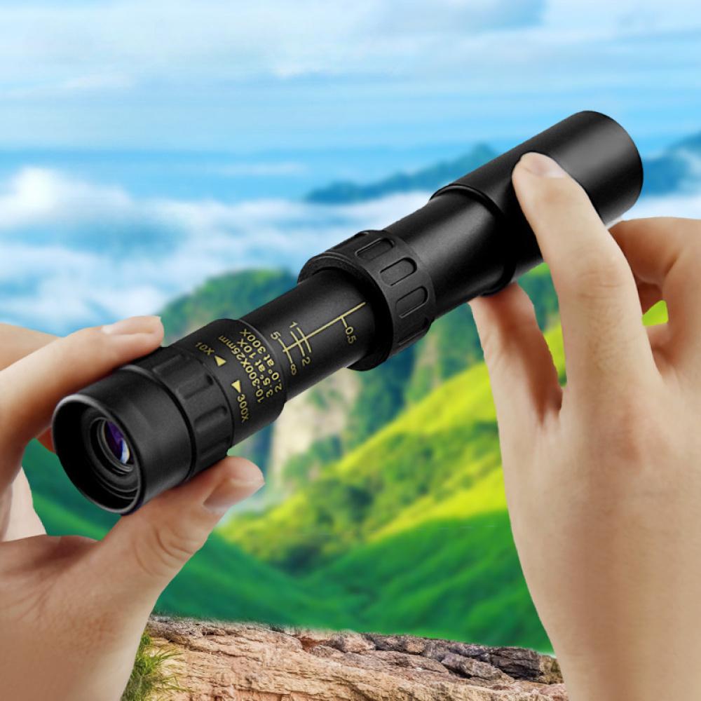 

Монокулярний телескоп HD Zoom 10-300X - класичний стиль, міцний пластик, портативний телескопічний дизайн, перегляд у високій чіткості, водонепроникний 10-300X