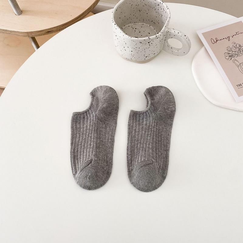 Doppelnadel Bootssocken Flache Socken Bonbonfarbe Vielseitige Baumwollsocken Trendiger College-Stil Basics