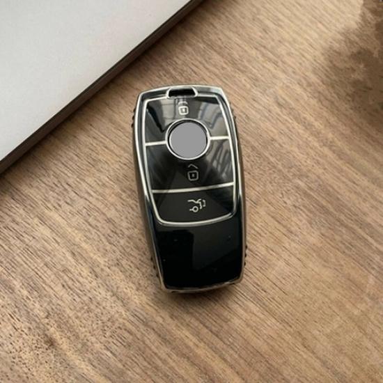 For Mercedes Benz C E 3 Button Remote Key Fob Cover Case Shell TPU Protector