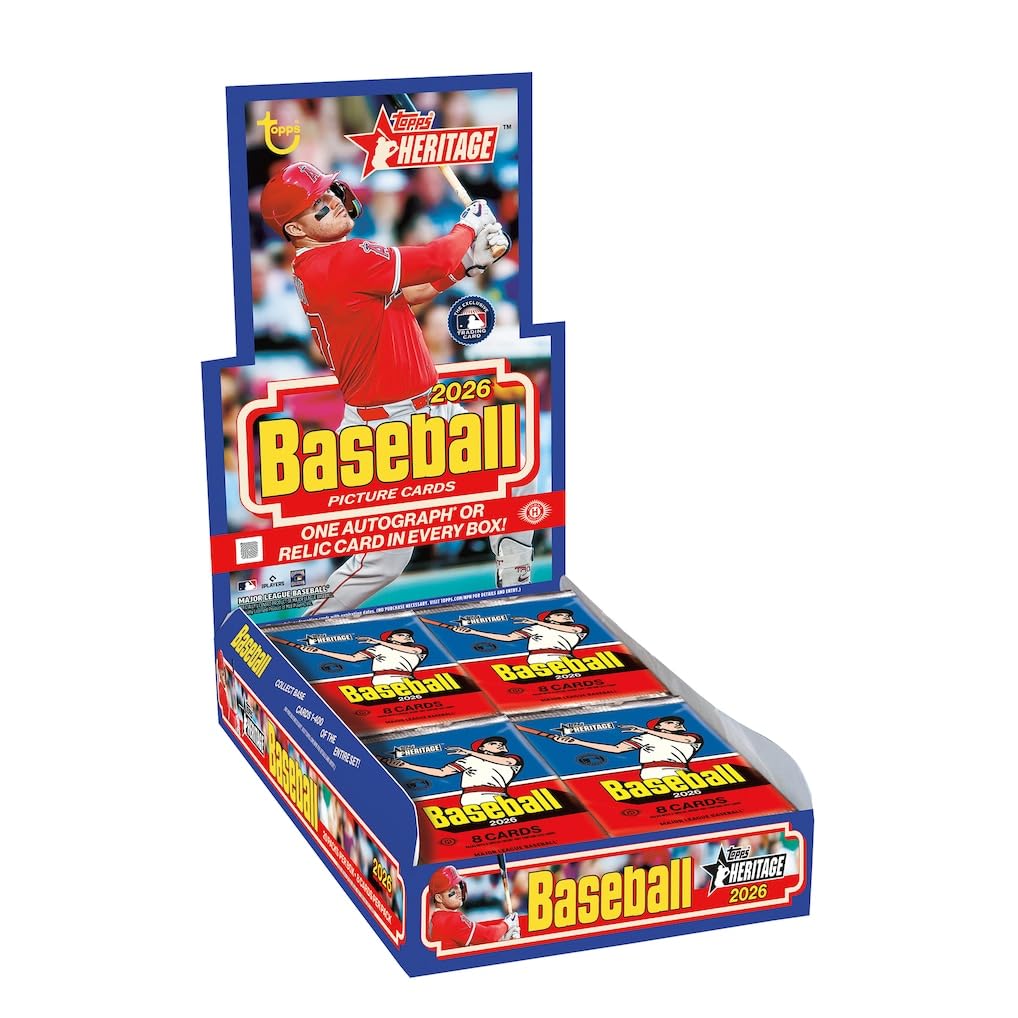 2026 Topps Heritage Бейсбол Заводская Запечатка Хобби Бокс - - синий