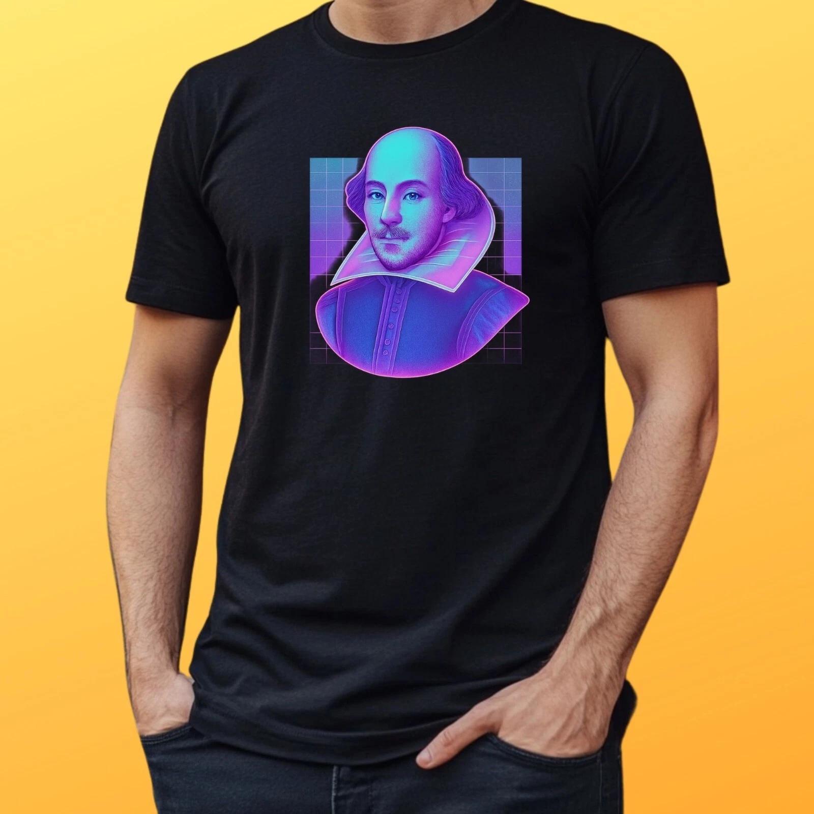 T-Shirt Herren Shakespeare Vaporwave Motiv Baumwolle Größe S bis 5XL XS