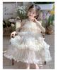 Girl Princess Dress 2026 Spring/Summer New Flower Birthday Dress Girl Fairy Yarn Dress Children's Cake Dress