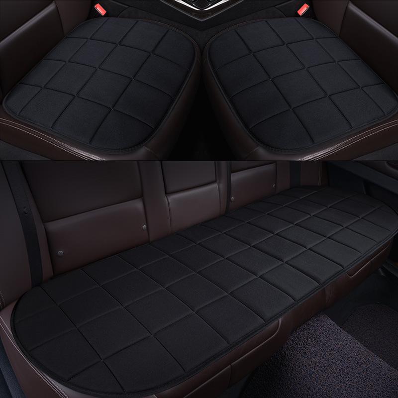 

Three-Piece Square Car Seat Cushion Set - No Backrest, Tie-Free for Office or Home