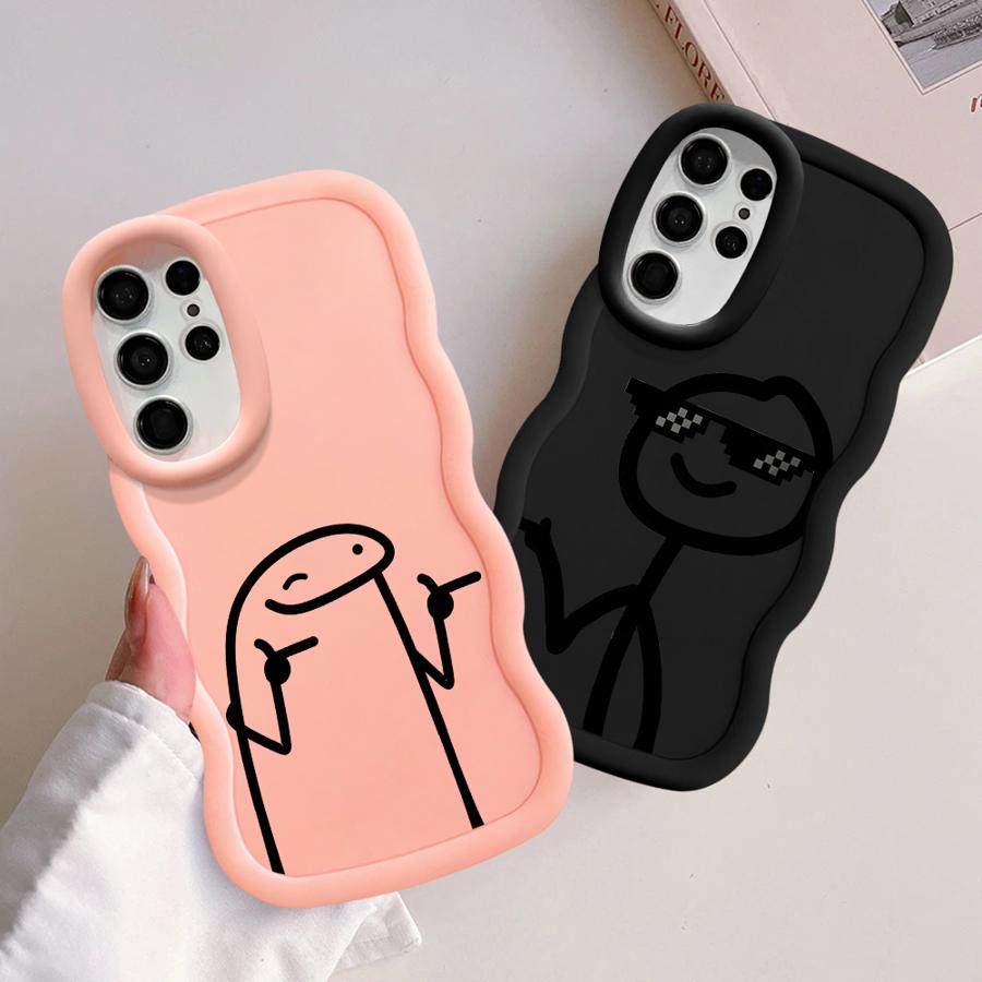Cool Line People Soft Phone Cover Case for Samsung Galaxy S22 Ultra S24 S20 FE S21 S25 S23 Plus A25 A26 A34 A54 A35 A55 A24 A36