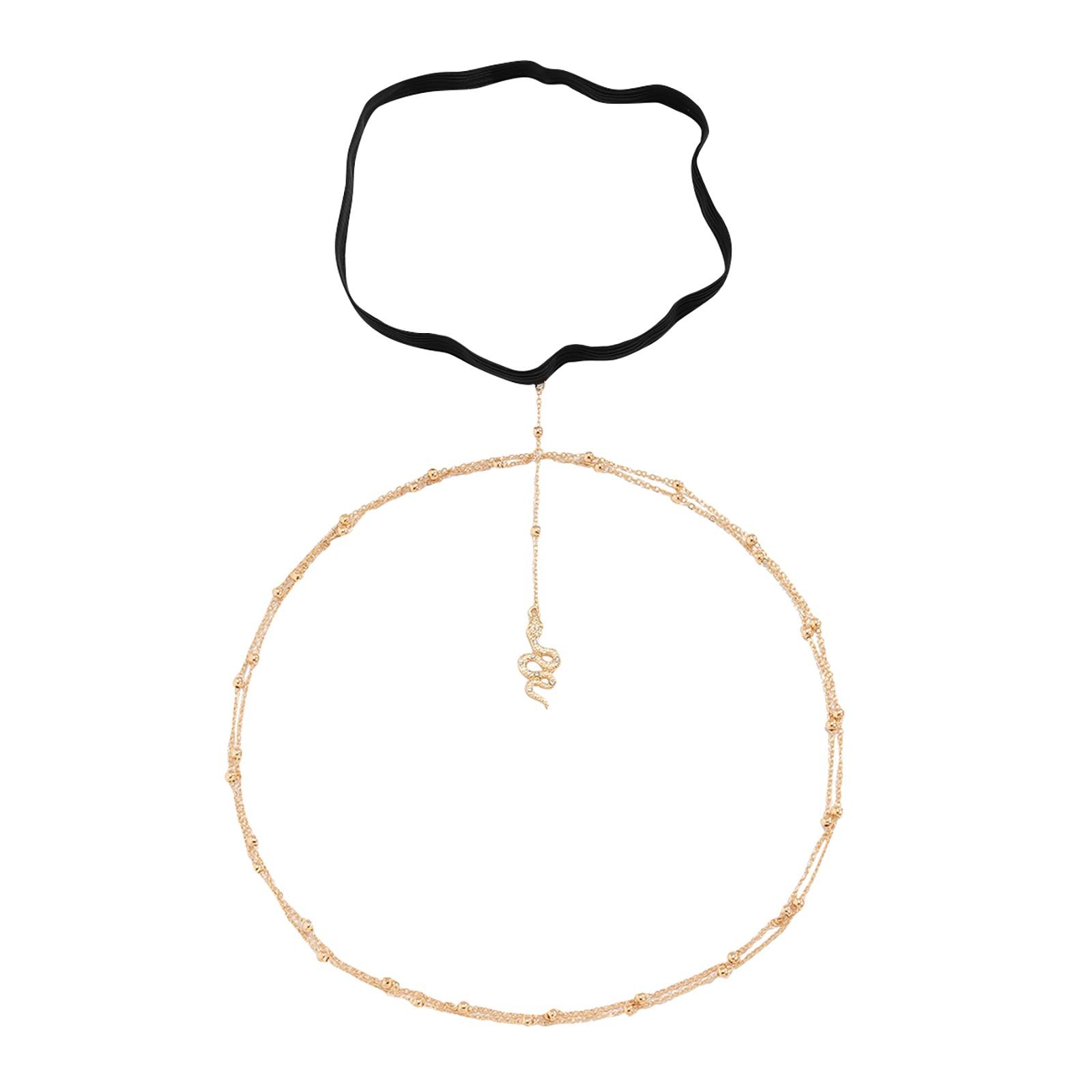 

Цепочки на ноги Женские цепочки для тела Цепочки для тела для девочек Пляжные цепочки для тела в стиле бохо One Size золотой