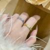 High-end Open Ring for Women - Trendy Luxurious Dopamine-boosting Colorful Zircon Clover Ring