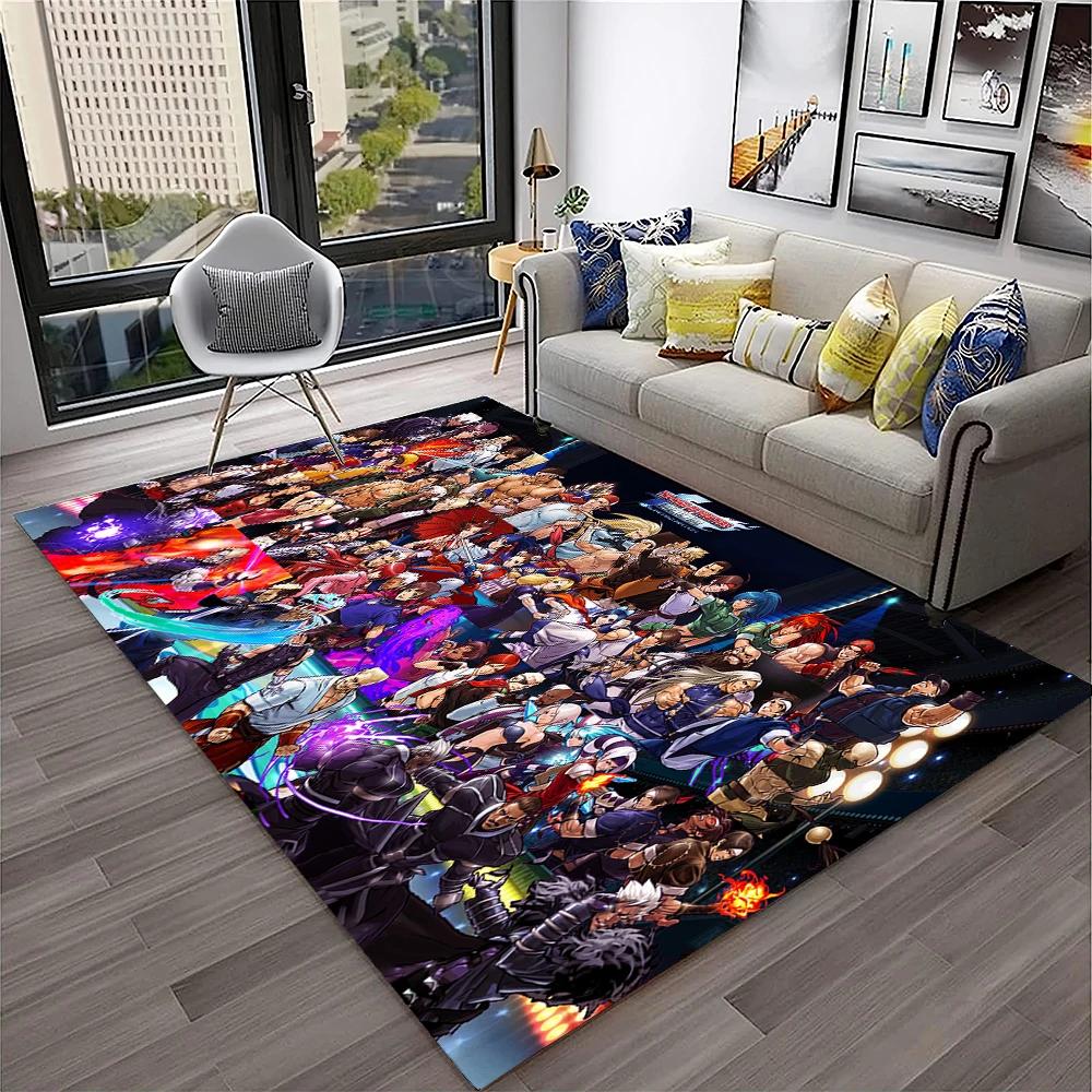 3D Retro Game King of Fighters Gamer Carpet Rug for Home Living Room Bedroom Sofa Doormat Decor,kids Area Rug Non-slip Floor Mat