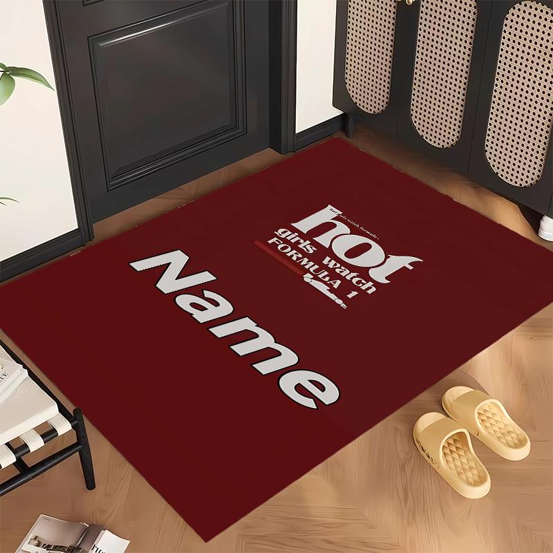 F1 (23) Personalized Name Office Carpet Stylish Decor for Living Room Bedroom Kitchen