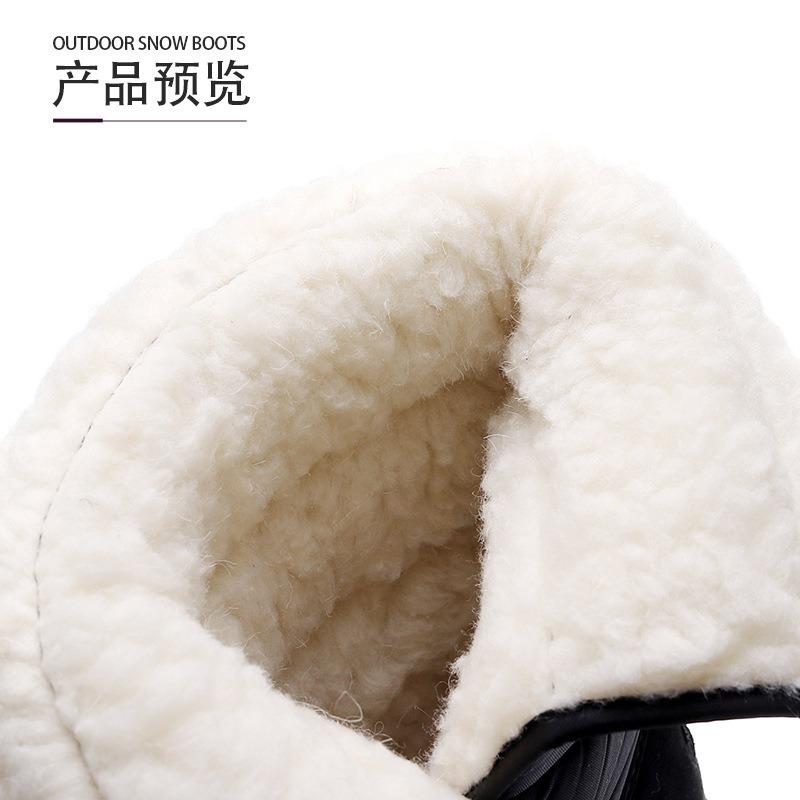 Snow Boots Men's and Women's Winter Shoes Warm Cotton Boots Large Size Snow Shoes Multi-color Medium Tube Cotton Shoes
