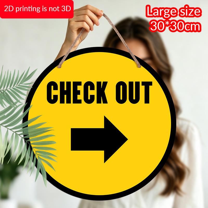 Check Out Arrow Metal Wall Art 7.87x7.87 / 11.81x11.81 Inch Round Aluminum Sign for Shop Cafe Restaurant Business Direction Wall Decor