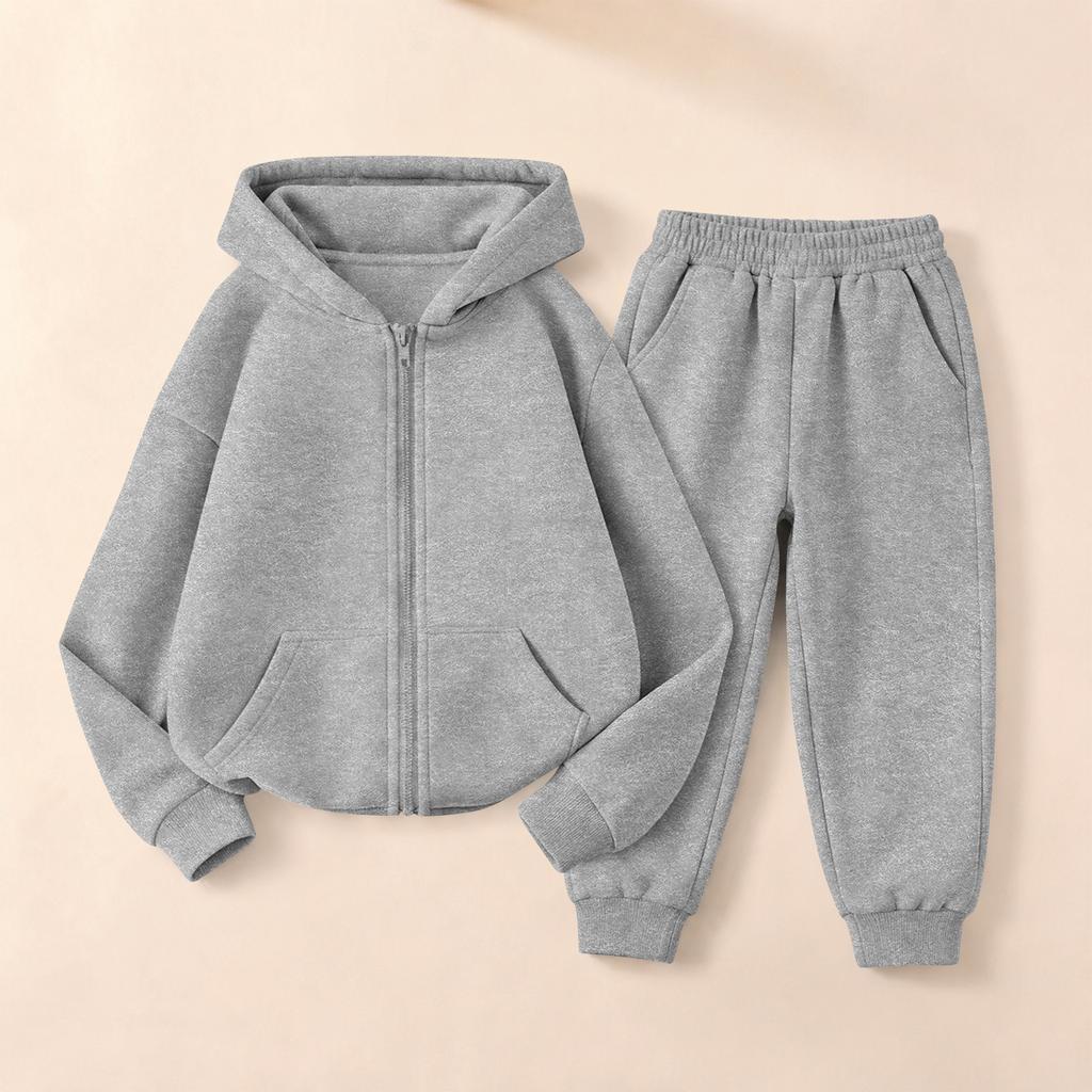 Kids Unisex Hoodie and Sweatpants Set - Casual Sport Outfit with Pullover Sweatshirt and Matching Pants for Boys Girls
