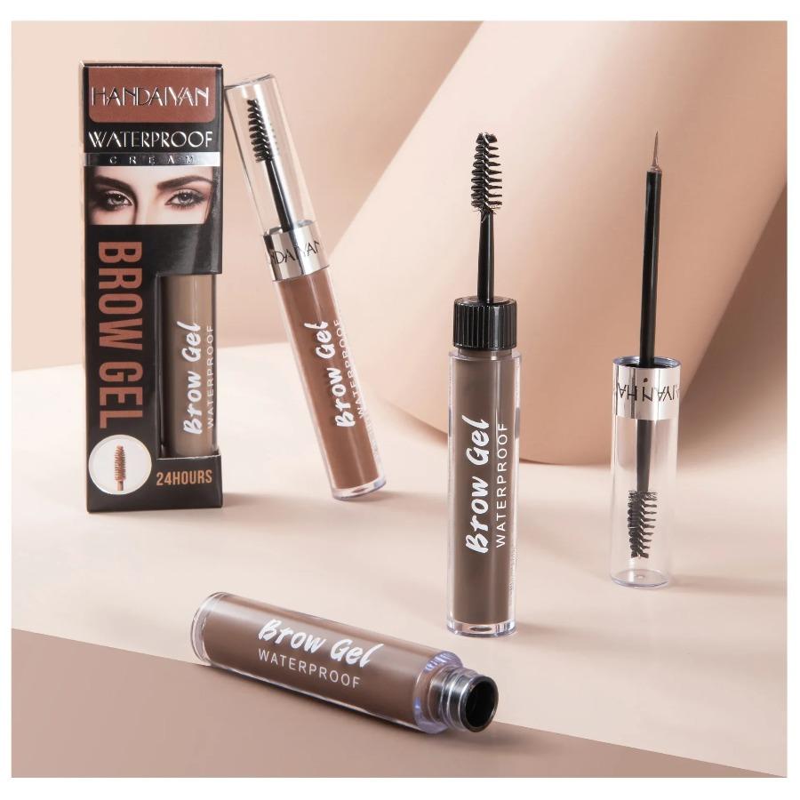 HANDAIYAN Gel de Tatuaje para Cejas Semi-permanente Impermeable Duradero Tinte para Cejas Marrón Negro Crema para Teñir Cejas Maquillaje para Mujeres