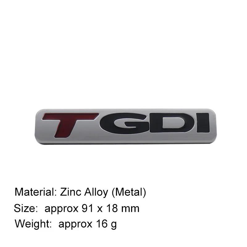 ABAB1 For Sonata Elantra Tucson IX25 IX35 3D Premium TGDI Letters Car Fender Trunk Rear Bonnet Nameplate Decal Emblem Badge Sticker