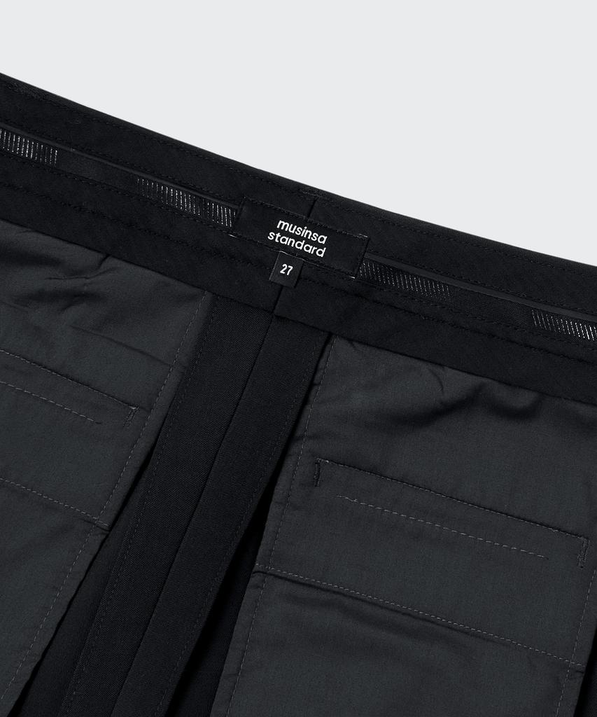 MUSINSA STANDARD WOMAN Women'S Wide Wrap Slacks [Black]