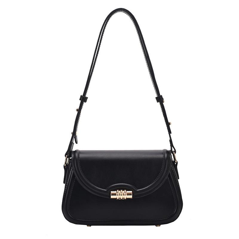2023 New Korean Style Saddle Bag Women s Fashionable Underarm Bag Urban Minimalist Design чёрный