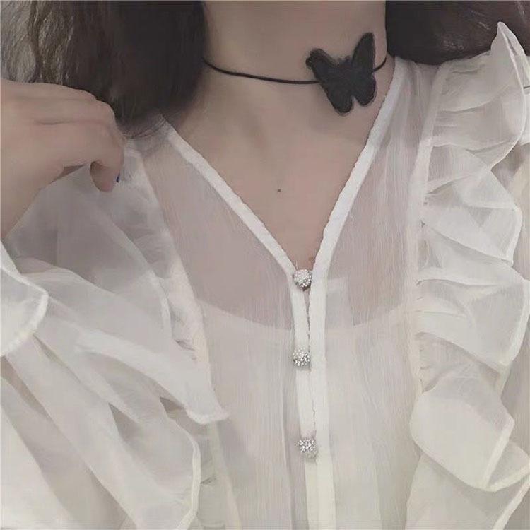 European And American Gothic Lace Collarbone Chain Women s Choker Simple Black Punk Accessory Collar