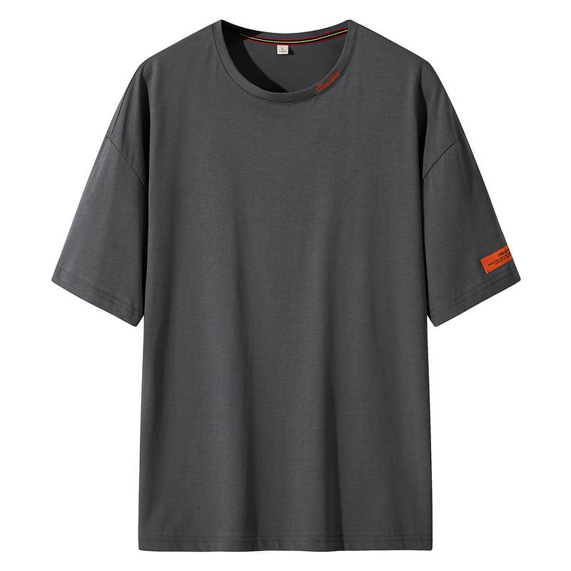 Summer Round Neck Casual Cotton T-shirt Male Short Sleeve All-match Pullover Tee Top Men