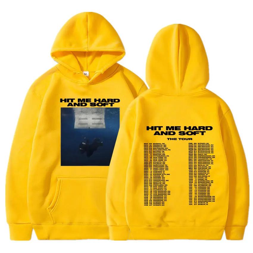 

HIT ME HARD AND SOFT Men Plus Size Print Sports Hoodie Hip Hop Rock Fashion Casual Y2K Trend Autumn Winter Sweatshirt Clothing 3XL