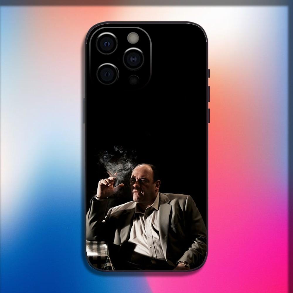 The S-Sopranos TV Phone Case For iPhone 16,15,14,13,12,11,Pro,X,XS,Max,XR,Plus,Mini Soft Black Cover