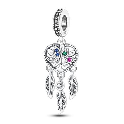 Genuine Charm Copper Plated Dream Catcher Heart Life Tree Pendants Beads Fits Bracelets Women Jewellery Crafting DoItYourself Gifts