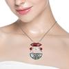 Red Onyx Garnet Gemstone Women's Gift For Her Silver Jewelry Pendant 2"