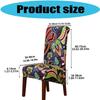 4 Pack Elastic Ethnic Pattern Dining Chair Covers Water Resistant Removable Washable Seat Protectors for Home Decors