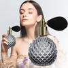 100ml Perfume Bottle Leak-Proof Fine Mist Faux Diamond-shaped Cutting Portable Vintage Air Balloon Refillable Glass Spray Bottle Gift Supply